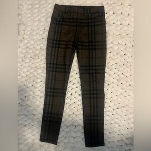 Sanctuary Plaid Skinny Workwear Pants - Dark Brown and Black